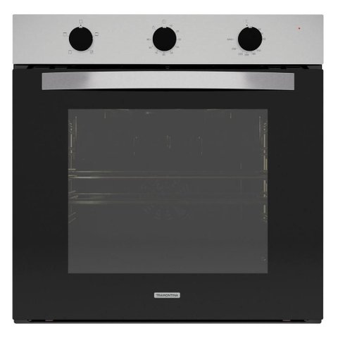 Forno Elétrico de Embutir Tramontina Inox Easy 60 F4 em Aço Inox 4 Funções 74 L
