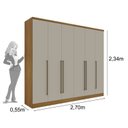 Ver imagem 5 de Quarto Casal Completo Guarda Roupa 6 Portas com Cômoda Cama e Cabeceira 