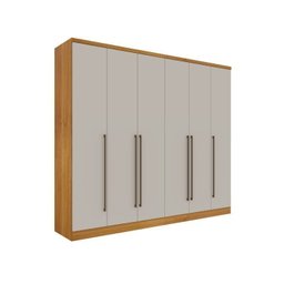 Quarto Casal Completo Guarda Roupa 6 Portas com Cômoda Cama e Cabeceira  - 4