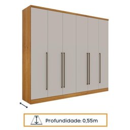 Quarto Casal Completo Guarda Roupa 6 Portas com Cômoda Cama e Cabeceira  - 6