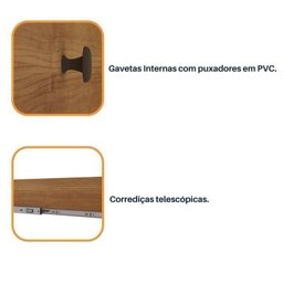 Quarto Casal Completo Guarda Roupa 6 Portas com Cômoda Cama e Cabeceira  - 14