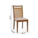 Ver imagem 4 de Kit 2 Cadeiras Geo Tela Estofada D23 Casatema MadeiraOriginals