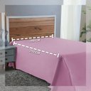 Ver imagem 3 de Roupa Cama Casal 300 Fios Lençol Virol sem Elástico de Algodão:rosa Bebe