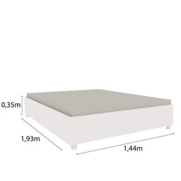 Quarto Casal Completo Guarda Roupa 6 Portas com Cômoda Cama e Cabeceira  - 15