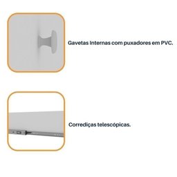 Quarto Casal Completo Guarda Roupa 6 Portas com Cômoda Cama e Cabeceira  - 12