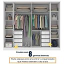 Ver imagem 5 de Quarto Casal Completo Guarda Roupa 6 Portas com Cômoda Cama e Cabeceira