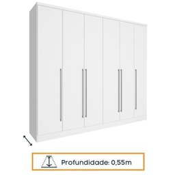 Quarto Casal Completo Guarda Roupa 6 Portas com Cômoda Cama e Cabeceira  - 10