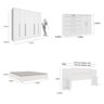 Quarto Casal Completo Guarda Roupa 6 Portas com Cômoda Cama e Cabeceira  - 3