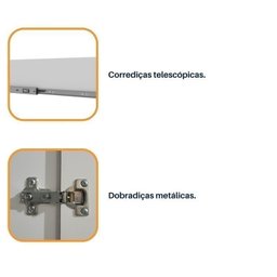 Quarto Casal Completo Guarda Roupa 6 Portas Veneza com Cama e Mesa de Cabeceira Neve  - 12