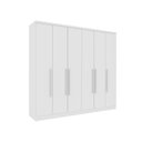 Ver imagem 5 de Quarto Casal Completo Guarda Roupa 6 Portas Veneza com Cama e Mesa de Cabeceira Neve