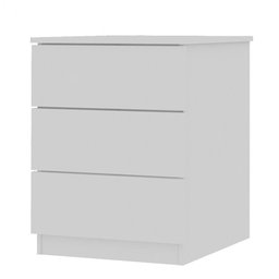Quarto Casal Completo Guarda Roupa 6 Portas Veneza com Cama e Mesa de Cabeceira Neve  - 16