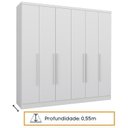 Ver imagem 6 de Quarto Casal Completo Guarda Roupa 6 Portas Veneza com Cama e Mesa de Cabeceira Neve