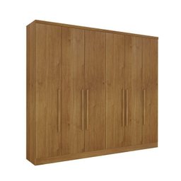 Quarto Casal Completo Guarda Roupa 6 Portas Veneza com Cama e Mesa de Cabeceira Neve  - 7