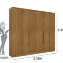 Ver mais imagens de Quarto Casal Completo Guarda Roupa 6 Portas Veneza com Cama e Mesa de Cabeceira Neve