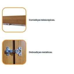 Quarto Casal Completo Guarda Roupa 6 Portas Veneza com Cama e Mesa de Cabeceira Neve  - 12