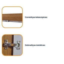 Quarto Casal Completo Guarda Roupa 6 Portas Veneza com Cama e Mesa de Cabeceira Neve  - 13