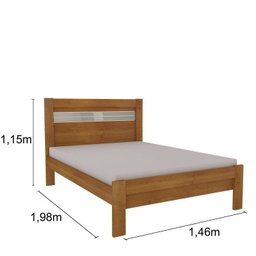 Quarto Casal Completo Guarda Roupa 6 Portas Veneza com Cama e Mesa de Cabeceira Neve  - 14