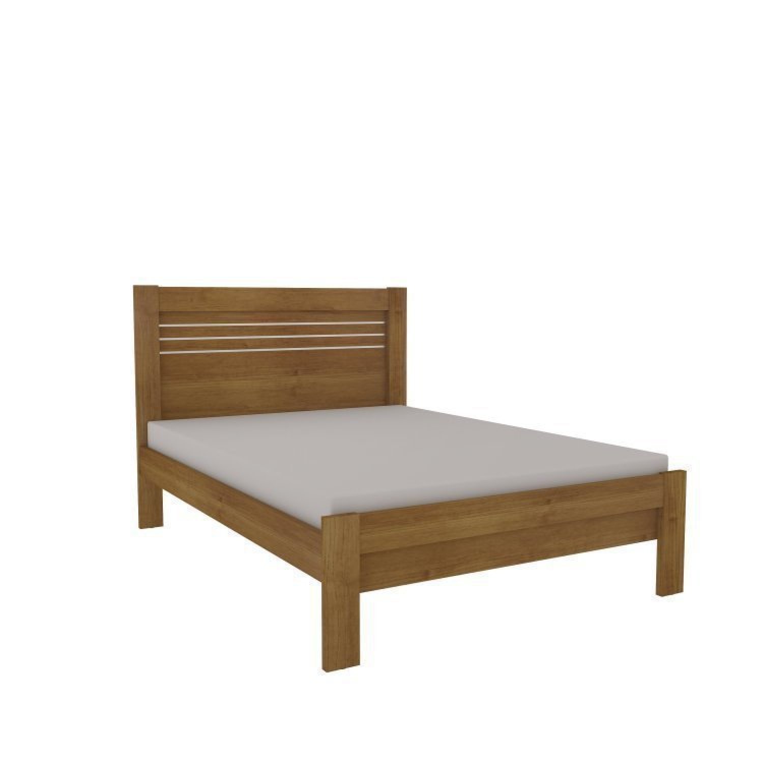 Quarto Casal Completo Guarda Roupa 6 Portas Veneza com Cama e Mesa de Cabeceira Neve  - 14