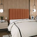 Ver imagem 3 de Cabeceira Estofada Carla 160 Cm Suede Terracota