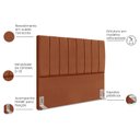 Ver imagem 4 de Cabeceira Estofada Carla 160 Cm Suede Terracota