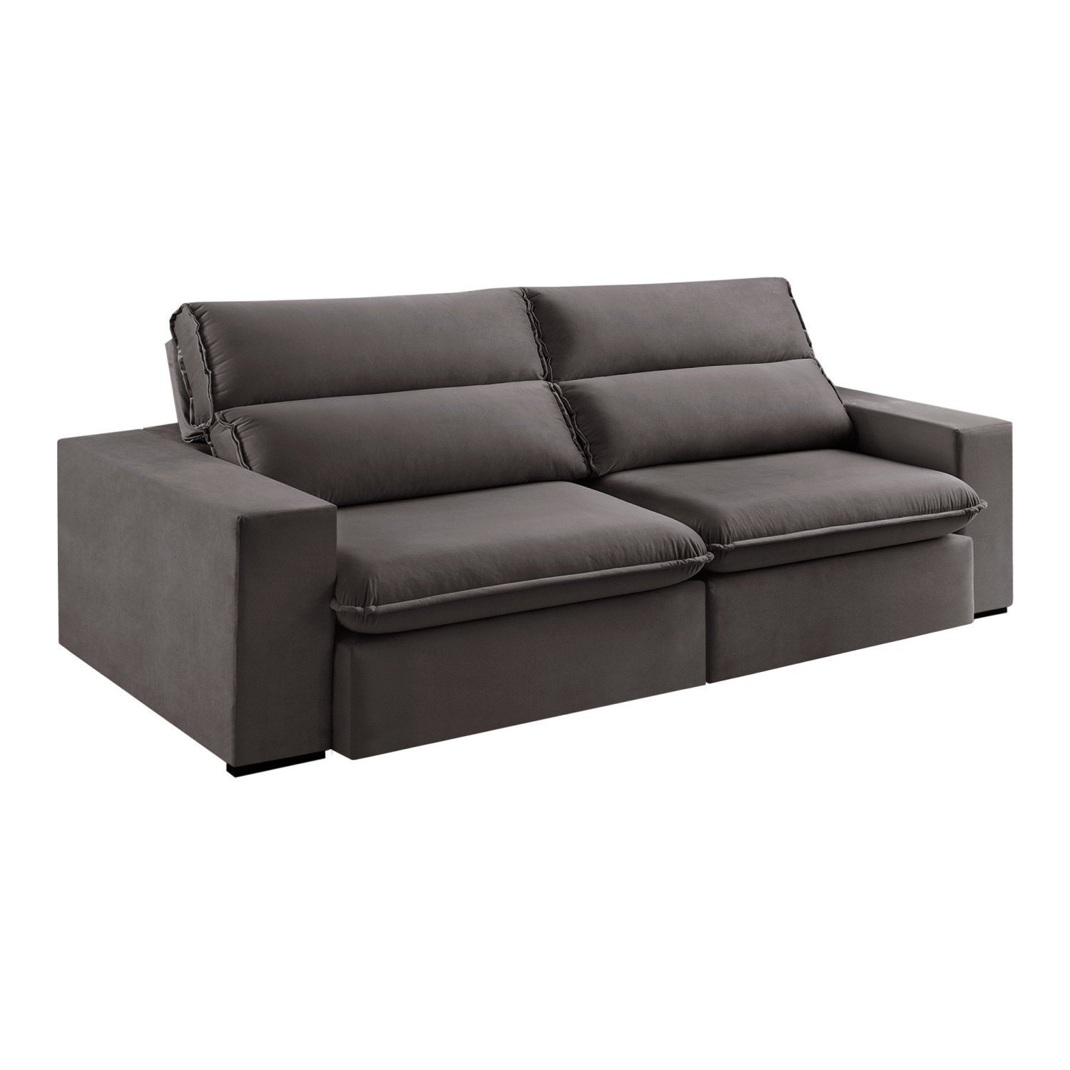 Sofá 2 Lugares 230cm Retrátil e Reclinável Free Veludo - 7