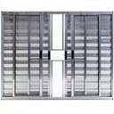Ver imagem 1 de Janela Veneziana 6 Folhas Alumínio Brilhante 1.00 x 1.20 Modular com Grade