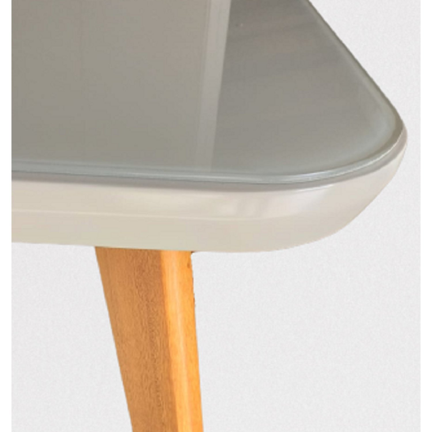 Mesa para Sala de Jantar 137x90cm Tampo Vidro/MDF Rafaela - 5