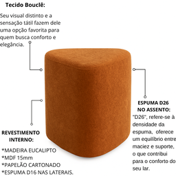 Puff Triangulo Trevi Decorativo Organico Tecido em Boucle - 4