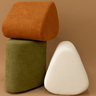 Puff Triangulo Trevi Decorativo Organico Tecido em Boucle - 9