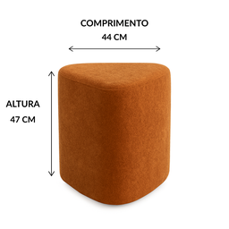 Puff Triangulo Trevi Decorativo Organico Tecido em Boucle - 3