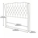 Ver imagem 5 de Cabeceira para Cama Box Casal Queen 1.60 Tecido Boucle:Azul