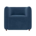 Ver imagem 2 de Poltrona Sala de Estar Decorativa Laguna Veludo K01 - D'Rossi Cor Azul Marinho