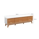 Ver imagem 3 de Rack Kappesberg 3 Portas Branco/canela 180cm