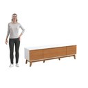 Ver imagem 5 de Rack Kappesberg 3 Portas Branco/canela 180cm