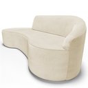 Ver imagem 5 de Sofá 3 Lugares Curvo Sala de Estar Living Firenze Direito D02 Linho Bege 180 cm D-463 - Lyam