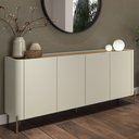 Ver imagem 2 de Buffet para Sala de Jantar 4 Portas 1 Gaveta Pés Industrial Dourado Naim I03 Luna Louro - Lyam