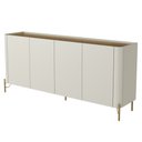 Ver imagem 6 de Buffet para Sala de Jantar 4 Portas 1 Gaveta Pés Industrial Dourado Naim I03 Luna Louro - Lyam