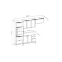 Ver imagem 3 de Cozinha Completa Modulada Americana 4 Peças com 4 Gavetas Portas Provençais Branco/Fosco/Ébano