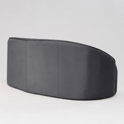 Sofá Curvo Montserrat 180cm 3 Lugares Veludo Cinza Titânio - Nexta Casa - 8