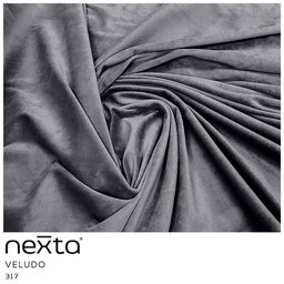 Sofá Curvo Montserrat 180cm 3 Lugares Veludo Cinza Titânio - Nexta Casa - 3