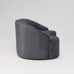 Sofá Curvo Montserrat 180cm 3 Lugares Veludo Cinza Titânio - Nexta Casa - 7