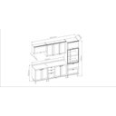 Ver imagem 3 de Cozinha Completa Modulada Americana 5 Peças com Portas 4 Gavetas Verde/Mint/Ébano Fosco