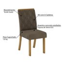 Ver imagem 4 de Mesa de Jantar Solus c/6 Cadeiras Vita Marrom/Nature/Off White