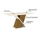 Ver imagem 3 de Mesa de Jantar Solus c/6 Cadeiras Vita Marrom/Nature/Off White