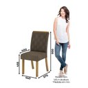 Ver imagem 6 de Mesa de Jantar Solus c/6 Cadeiras Vita Marrom/Nature/Off White