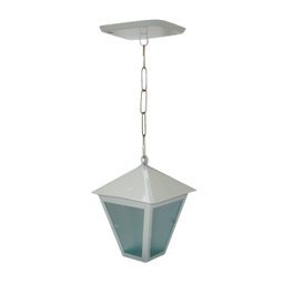 Luminária de Teto Colonial Alumínio Fundido Branca 19x6cm - 1