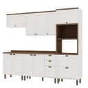 Ver imagem 2 de Cozinha Completa Modulada Americana 5 Peças com Portas 4 Gavetas Branco/Fosco/Ébano