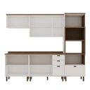 Ver imagem 4 de Cozinha Completa Modulada Americana 5 Peças com Portas 4 Gavetas Branco/Fosco/Ébano