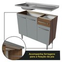 Ver imagem 5 de Armário de Cozinha Completa 293cm com Pia Rustic/cinza Emilly Madesa 09 Rustic/cinza Rustic/cinza