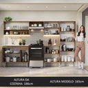 Ver imagem 4 de Armário de Cozinha Completa 293cm com Pia Rustic/cinza Emilly Madesa 09 Rustic/cinza Rustic/cinza